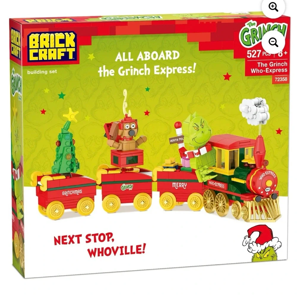 LEGO Grinch Express Train Set - Red, Green, Yellow